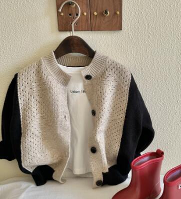 春新作★キッズ用アパレル★ニットコート★カーディガン★90-140