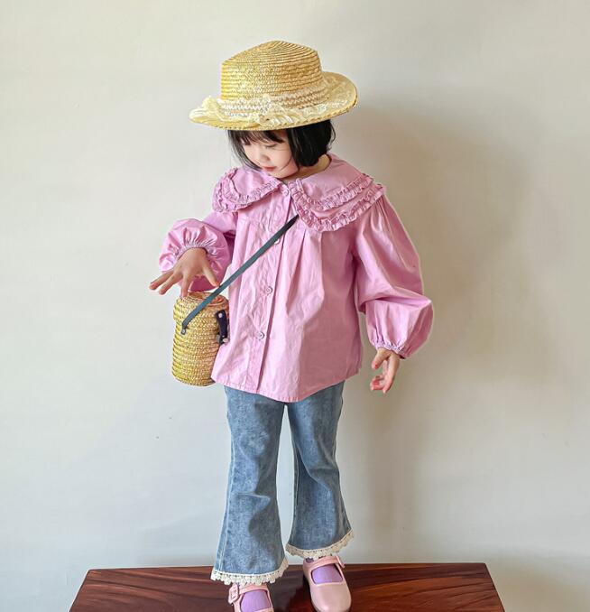 2023★春新作★韓国風子供服★トップス★シャツ★2色90-130CM