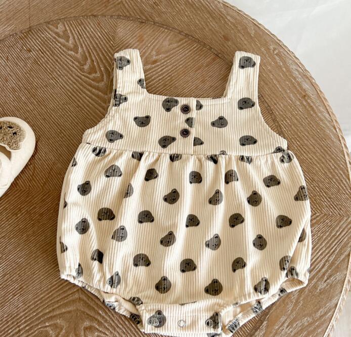 子供服★ロンパース★連体服★韓国風子供服★ベビー★ノースリープ★可愛い★2色★66-100CM