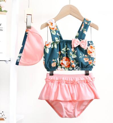 2023年新作★キッズ用アパレル　水着★ビキニ★3点セット★90-130