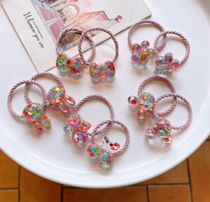 子供用★キッズ★髪飾り★まとめ髪用★ヘアアクセサリー★ヘアゴム★2枚入り★多色