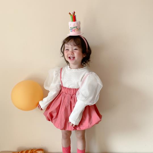 2023春新品★子供服　吊りスカート　73-120cm