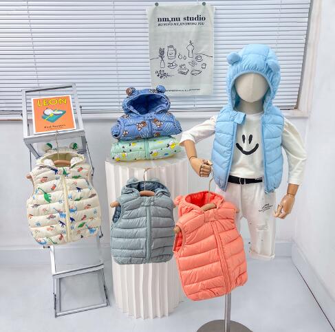 2023新品★子供服　ベストダウンジャケット★80-140cm★10色
