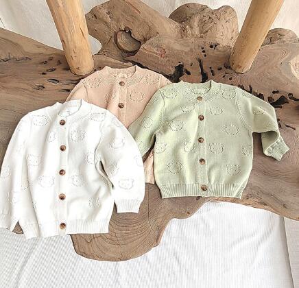 ★春夏新作★キッズ用アパレル★ニットトップス★薄いカーディガン★73-100