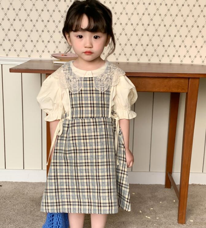 2023年★子供服　トップス+ベストワンピース　セット★90-130cm★