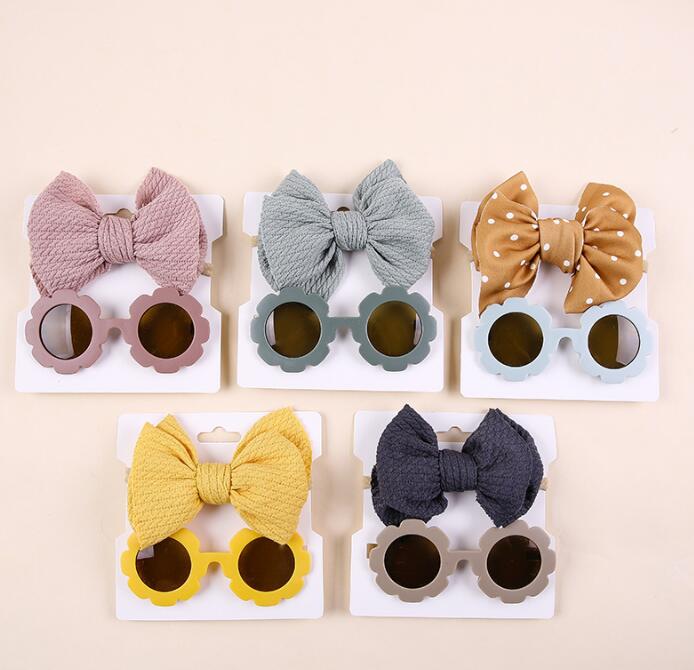 子供用★ヘアバンド+メガネ★髪飾り★ヘアアクセサリー★ベビー★蝶結び★可愛い★5色