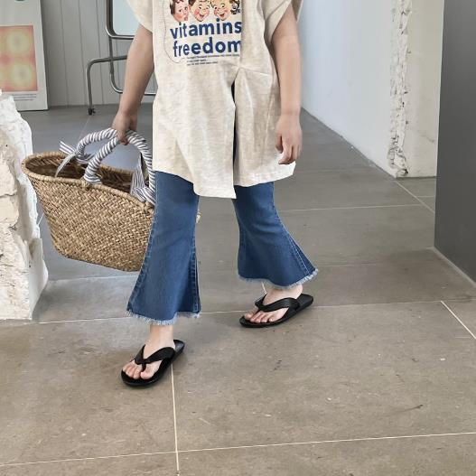 2023夏新品★子供服　ボトムス　デニムズボン　九分丈　90-140cm