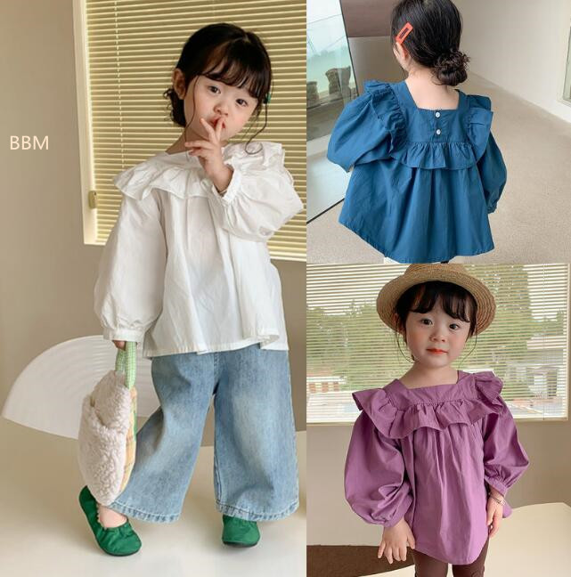 2023★春秋新作★韓国風子供服★シャツ★可愛い★3色7-15