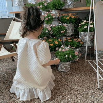 お勧め 春夏新作 韓国風 子供服 3-8歳女の子 半袖ワンピース フリル ワンピ パフ・スリーブ 7-15