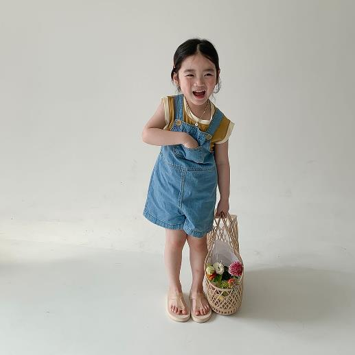 2023夏新品★子供服　デニムサロペット　80-130cm