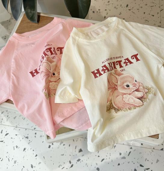 2023夏新品★子供服　トップス　半袖　80-130cm★2色