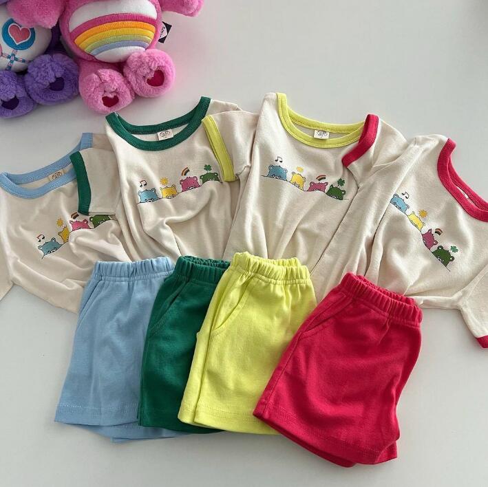 2023★春夏新作★韓国風子供服★トップス+ズボン2セット★4色80-120CM