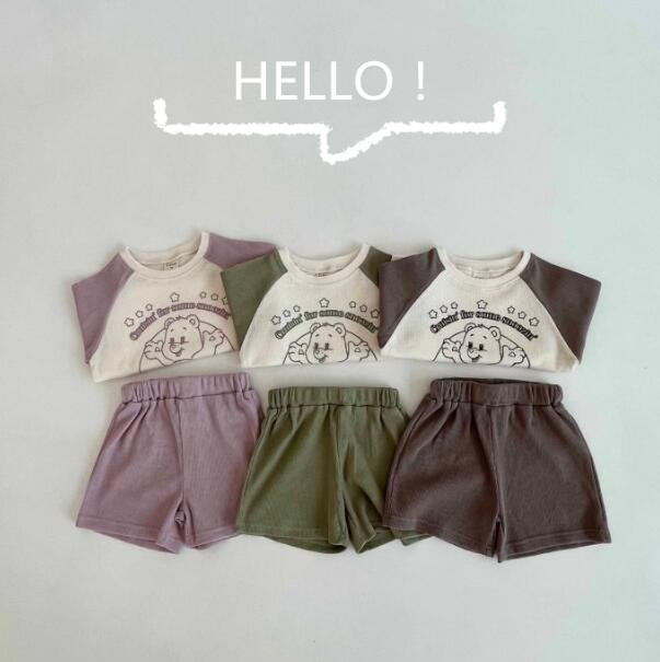 子供服★セットアップ★トップス+パンツ★韓国風子供服★キッズ★男女兼用★3色★66-120CM