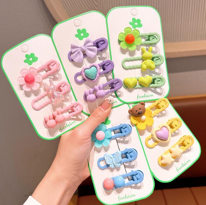 子供用★キッズ★髪飾り★まとめ髪用★ヘアアクセサリー★ヘアピン★3枚入り★多色