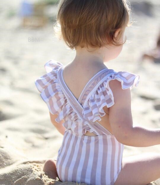 2023★春夏新作★韓国風子供服★水着+帽子★2色5-13