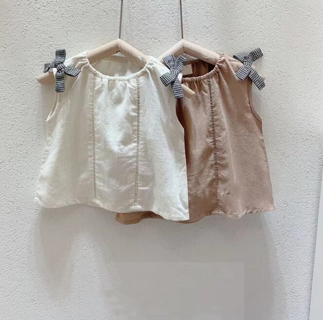 子供服★トップス★ノースリーブシャツ★韓国風子供服★ベビー★2色★73-100CM