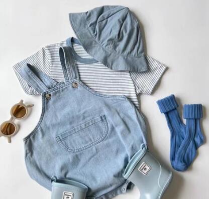 2023夏新入荷★ベビー服　サロペット+帽子★66-100★