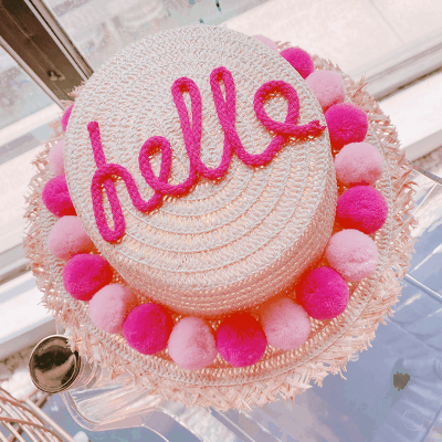 春夏 親子帽子 子供 かごバッグ 編みバッグ ストローハット 麦わら帽子 ハンドバッグ ビーチ海 ポンポン