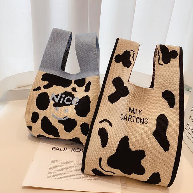 バッグ★レディース★トートバッグ★ハンドバッグ★ニットバッグ★大容量★9色