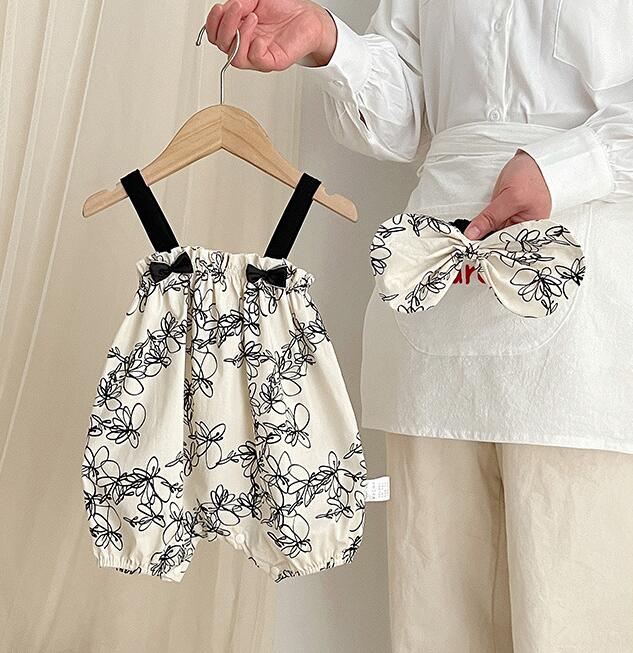 2023夏新品★ベビー服★ロンパース+ヘアバンド★66-90cm★