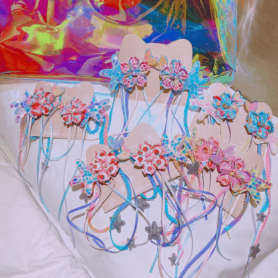 春夏 ガールズ ヘアクリップ ヘアピン 海洋 フリンジ ヒトデ フラワー 人魚姫 マーメイド スパンコール