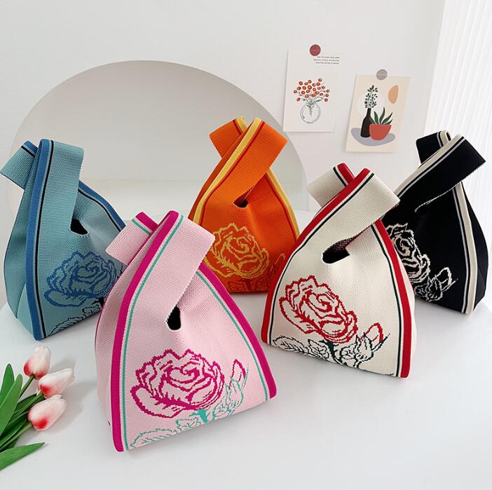 バッグ★レディース★トートバッグ★ハンドバッグ★ニットバッグ★大容量★5色