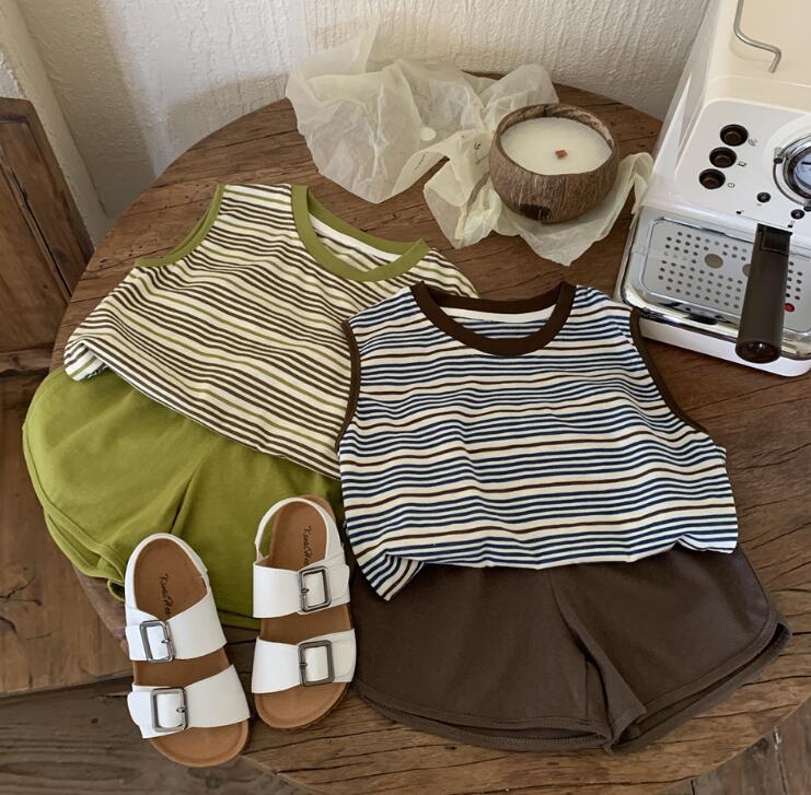 2023新品★子供服　トップス+ズボン　セット★90-130cm★2色