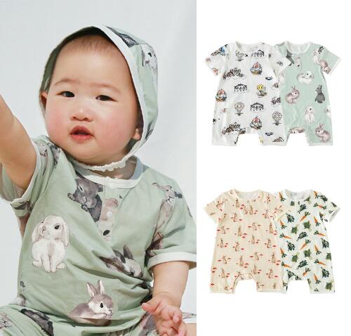 2023新品★子供服　ロンパース　帽子付かない★73-90★4種