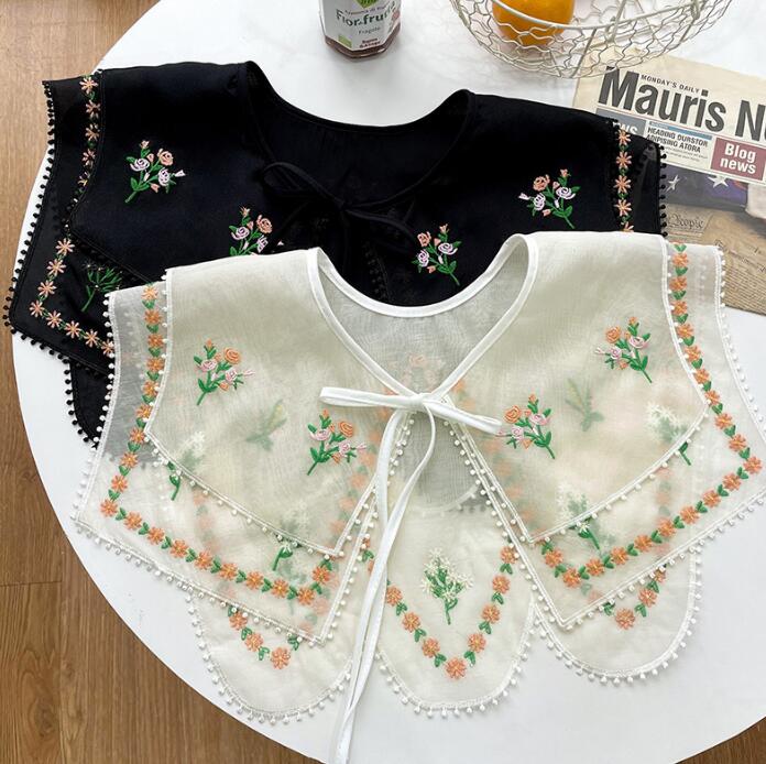 レディース★シャツの飾り★ケープ★肩掛け★カジュアル★刺繍★2色