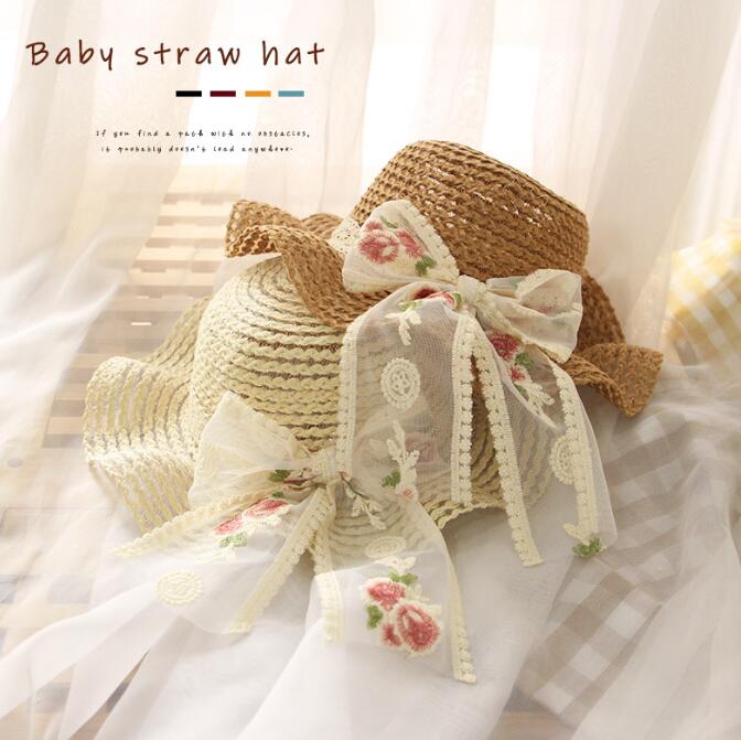 子供用★帽子★麦わら帽子★キッズ女の子★日焼け防止★可愛い★3色