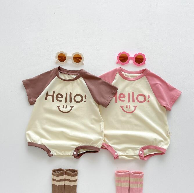 子供服★ロンパース★連体服★韓国風子供服★ベビー★男女兼用★笑顔★2色★66-90CM