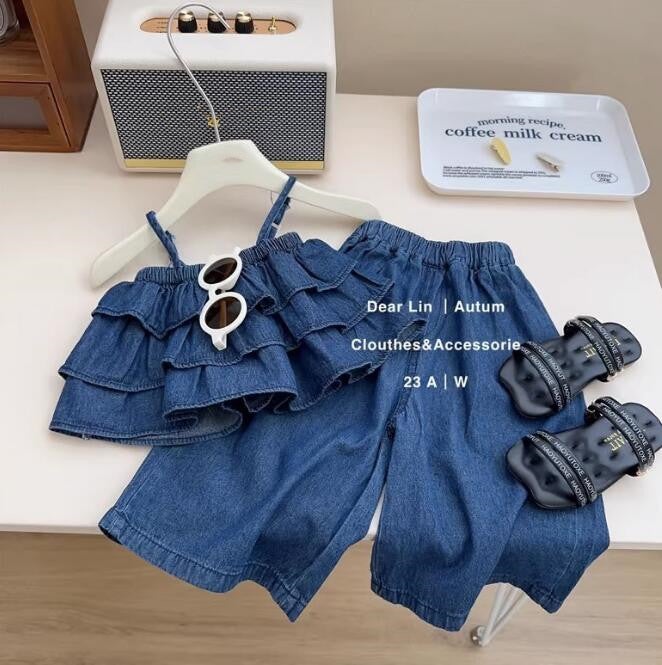 子供服★トップス+ズボン★セットアップ★無地★韓国風子供服★キッズ女の子★90-140CM