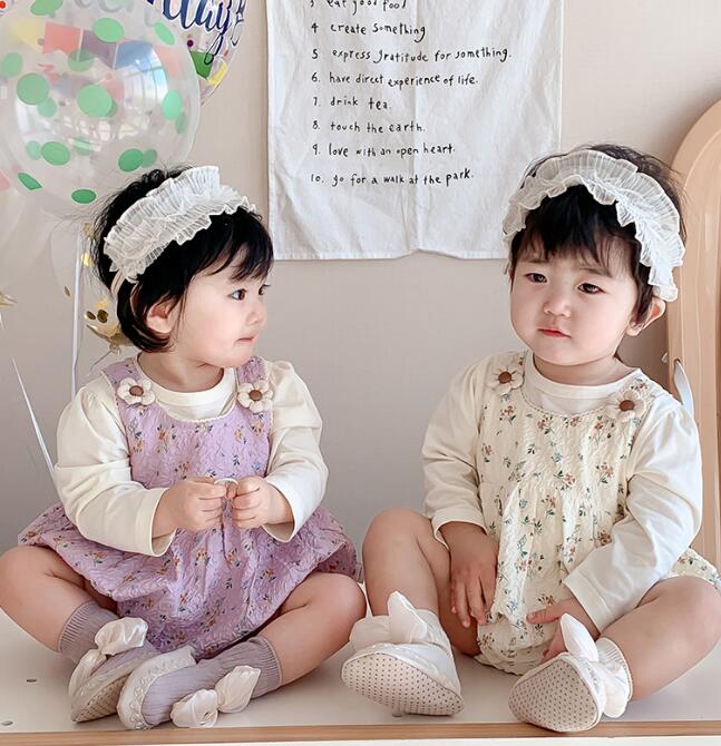 子供服★トップス+ロンパース★セットアップ★韓国風子供服★ベビー★可愛い★2色★66-90CM