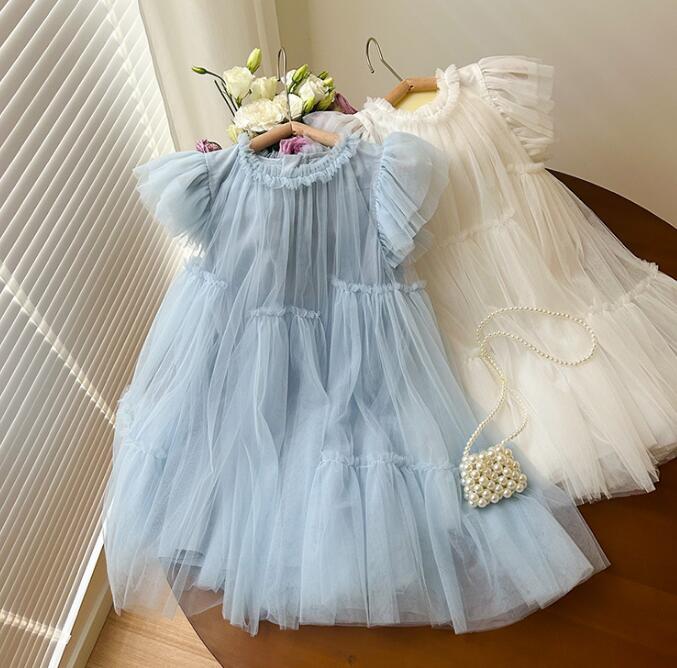 子供服★ワンピース★ドレス★キッズ女の子★韓国風子供服★無地★2色★80-150CM