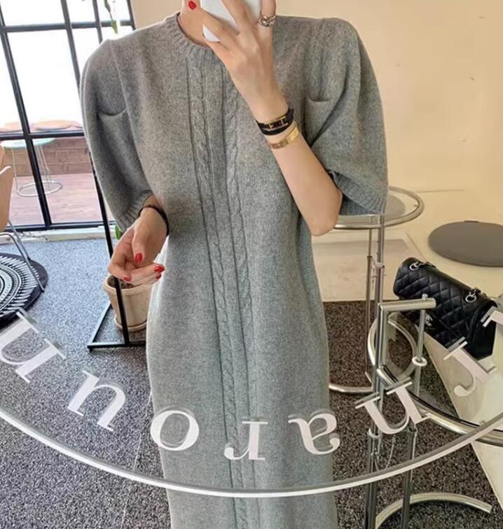 2023秋新型★レディース服　ニットワンピース★3色