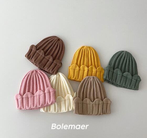 2023秋新品★子供用★ニット ハット　帽子★6色選べ