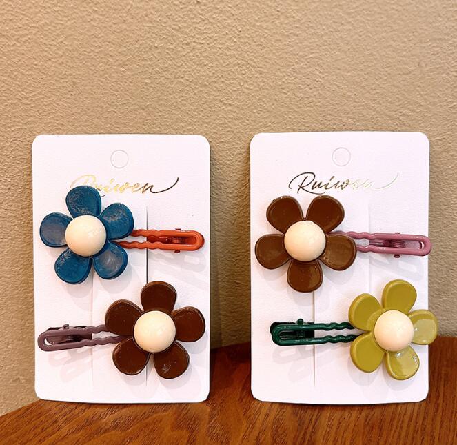 髪飾り★まとめ髪用★ヘアアクセサリー★子供用★キッズ★ヘアピン★2枚入り★多色