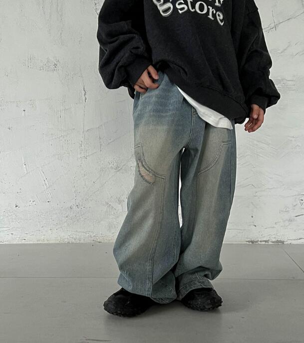 2023★春秋新作★韓国風子供服★ジーンズ★90-160CM