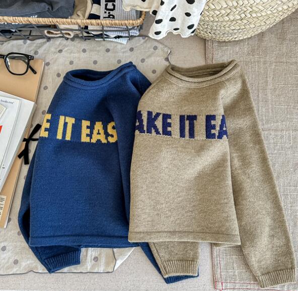 子供服★トップス★ニット★セーター★韓国風子供服★キッズ女の子★2色★80-130CM