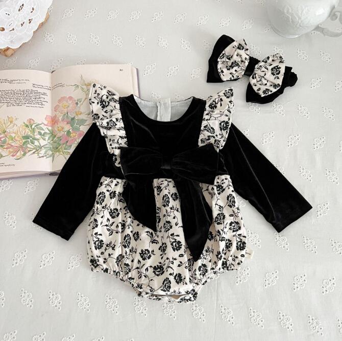 子供服★ロンパース+ヘアバンド★連体服★韓国風子供服★ベビー★可愛い★66-100CM