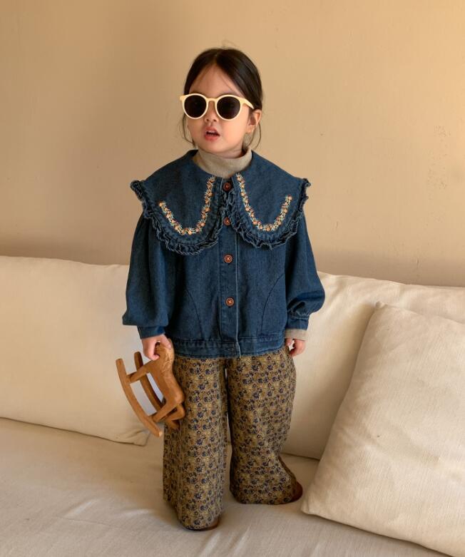 2023年秋新品L★子供服　デニムコート&ズボン★90-130cm★