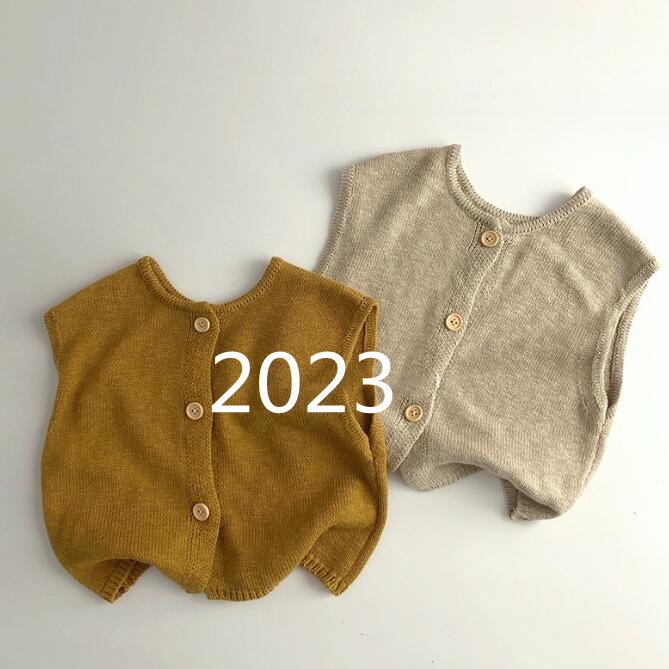 子供服★ニット★ベスト★トップス★キッズ★男女兼用★韓国風子供服★2色★80-130CM