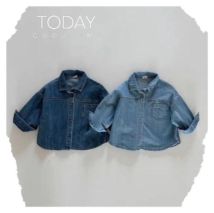 子供服★カーディガン★トップス★デニム★韓国風子供服★ベビー★男女兼用★2色★73-100CM