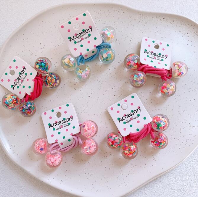 髪飾り★まとめ髪用★ヘアアクセサリー★子供用★キッズ★ヘアゴム★2枚入り★多色