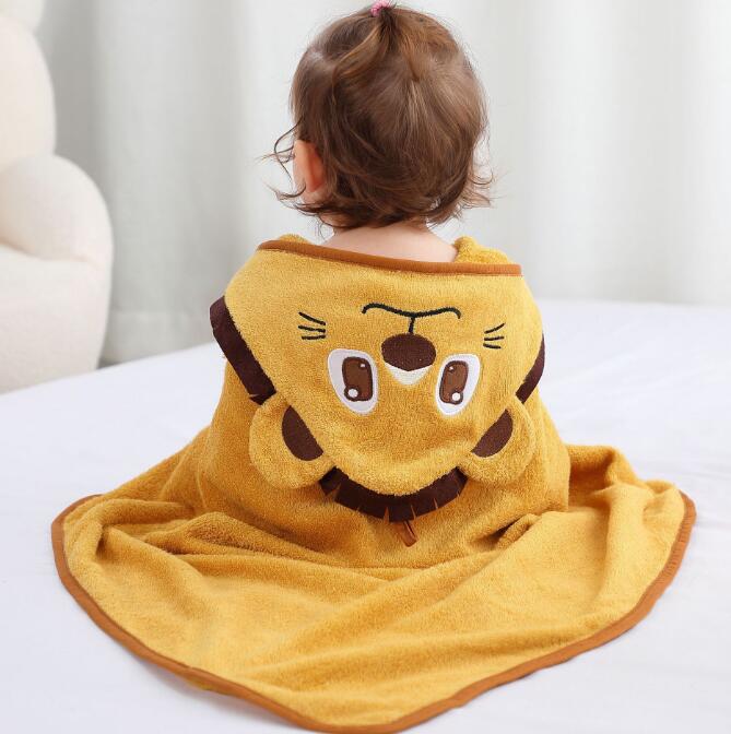 「2023秋冬」バスタオル★吸水力強い★肌にやさしい★子供用★ベビー★可愛い★6色