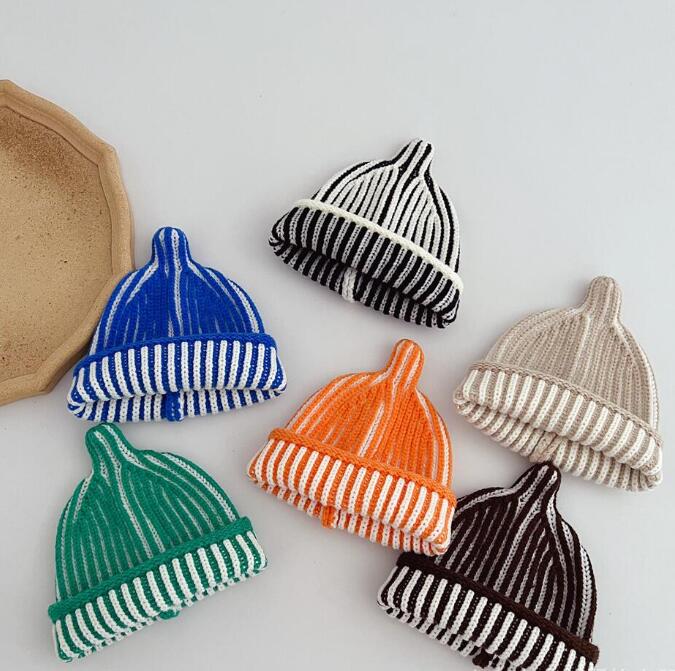 「2023秋冬」子供用★帽子★キッズ★ベビー★韓国風★ニット帽子★男女兼用★毛糸★6色