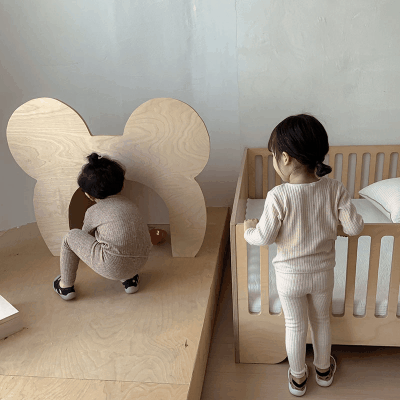 秋冬新作 ユニセックス ルームウェア 保温インナー ボディスーツ メリヤス Tシャツ+ズボン 80-150