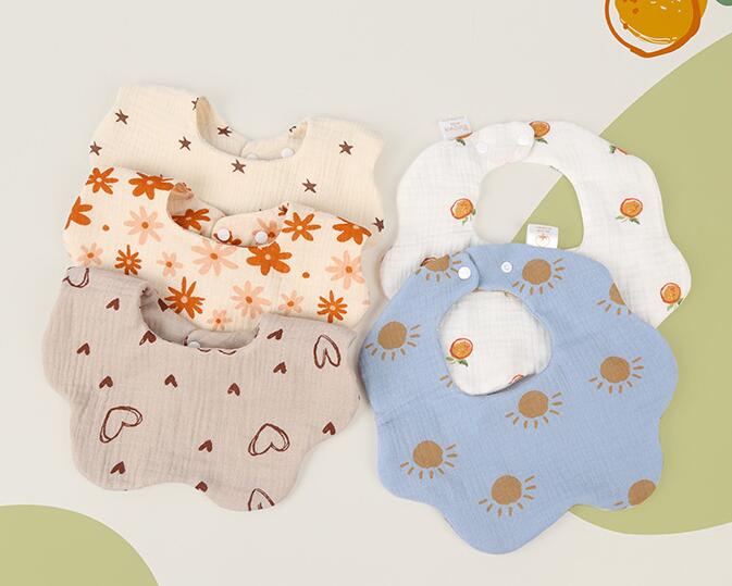 新登場★ベビー涎掛け★棉質　6種★食事用★3枚入り