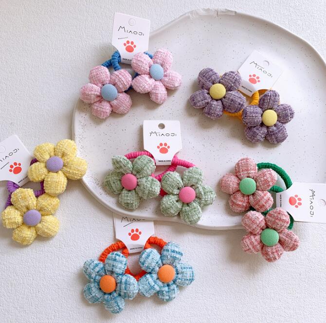 髪飾り★まとめ髪用★ヘアアクセサリー★子供用★キッズ★ヘアゴム★2枚入り★可愛い★多色