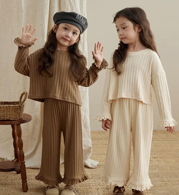 2023秋新品★子供服　トップス+ズボン　セット★90-140cm★2色